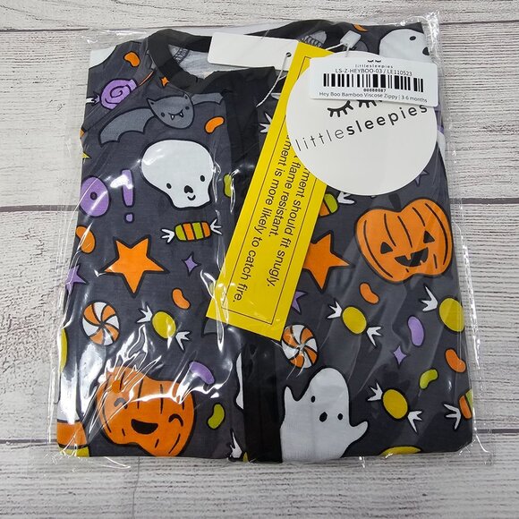 NIB Little Sleepies Hey Boo Zippy Size 3-6 months - Picture 1 of 3